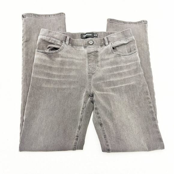 Betabrand Gray Wash Wide Leg Jegging Stretch Denim Jeans Slide On Size Medium - Picture 4 of 8